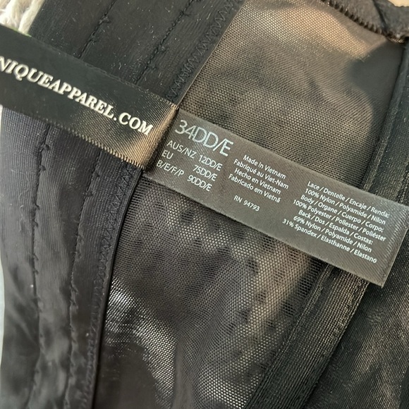 COPY - Dominique “Colette” Strapless Lace Corset Bustier Bridal Longline Bra Bl… - Picture 8 of 11